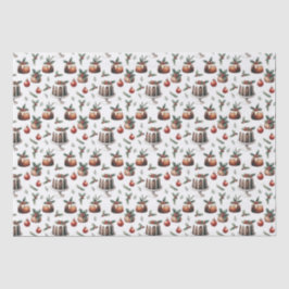 Weihnachtskuchenmuster Seidenpapier