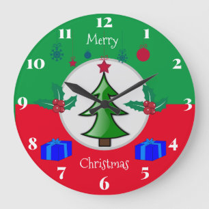Weihnachtsküchenuhr Große Wanduhr
