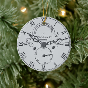 Weihnachtskuckuck oder Großvater Uhr Weihnachten Keramik Ornament