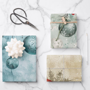 Weihnachtskugel Geschenkpapier Set