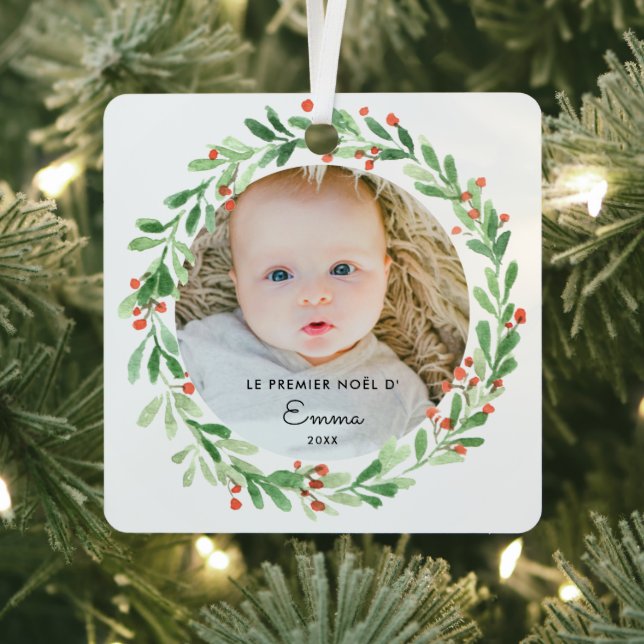 Weihnachtskugel mit Foto und Vornamen Ornament Aus Metall (InSitu)