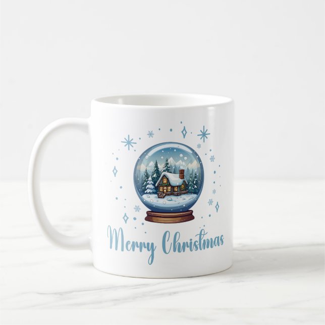 Weihnachtskugel Schnee Magie Kaffeetasse (Links)