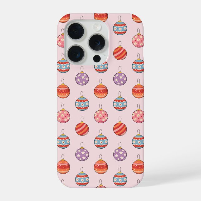Weihnachtskugeln iPhone Hülle (Rückseite)