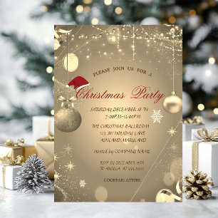 Weihnachtskugeln Konfetti Weihnachtsunternehmen Einladung