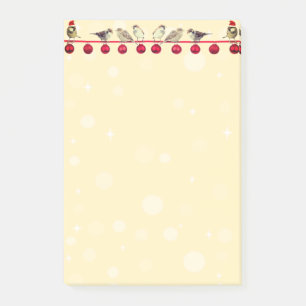 Weihnachtskugeln & Singvögel Post-it Klebezettel