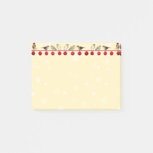 Weihnachtskugeln & Sternsänger-Vögel Post-it Klebezettel