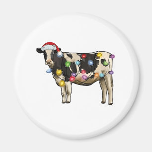 Weihnachtskuh Bauernhof Liebhaber Niedlich Santa F Magnet