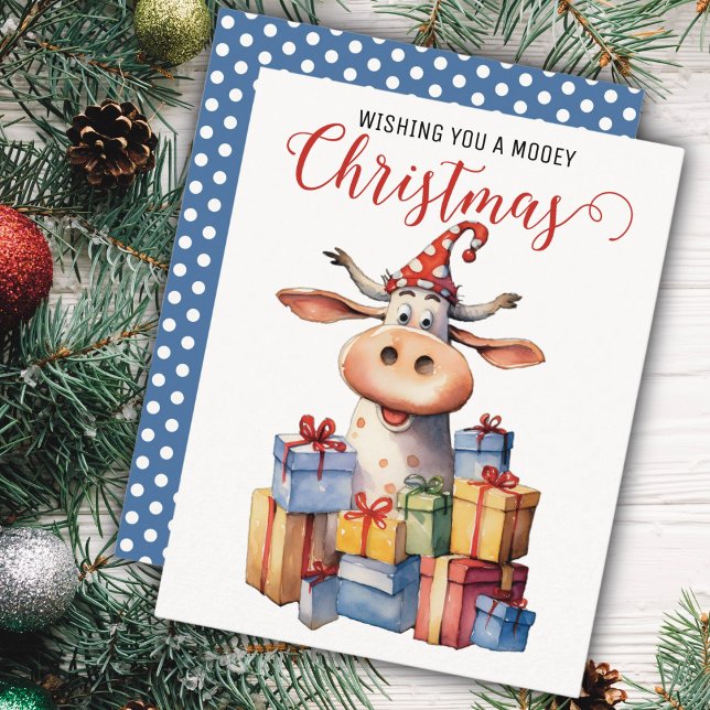 Weihnachtskuh Feiertagskarte (Von Creator hochgeladen)