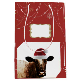 Weihnachtskuh-Geschenk-Tasche Mittlere Geschenktüte