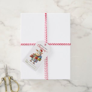 Weihnachtskuh Geschenkanhänger