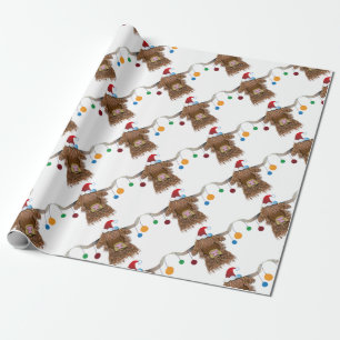 Weihnachtskuh Geschenkpapier