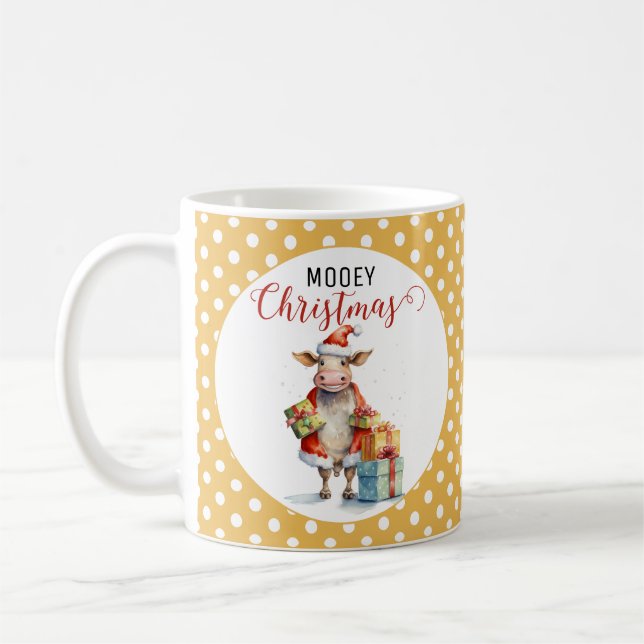 Weihnachtskuh Kaffeetasse (Links)
