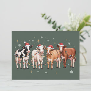 Weihnachtskuh Liebhaber Geschenk Lustiger Feiertag Feiertagskarte