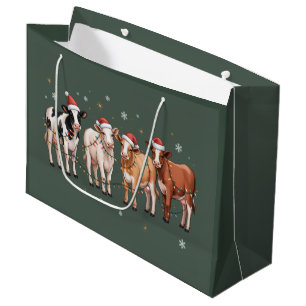 Weihnachtskuh Liebhaber Geschenk Lustiger Feiertag Große Geschenktüte