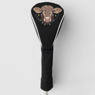 Weihnachtskuh Liebhaber Lichter Bauernhof Landwirt Golf Headcover