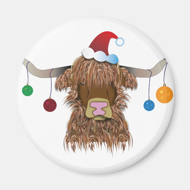 Weihnachtskuh Magnet (Vorne)