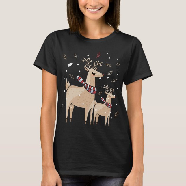 Weihnachtskuh, perfekt für den Herbst. T-Shirt (Vorderseite)