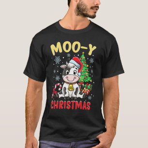 Weihnachtskuh Rind Xmas Süße Scheunen Tier T-Shirt