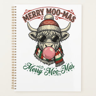 Weihnachtskuh-Shirt Süße Highland-Feiertags-Pun De Planer