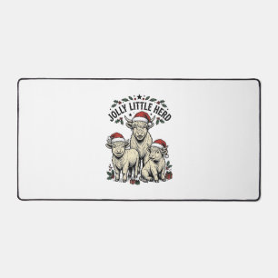 Weihnachtskuh-Shirt Vintage-Feiertagsherde Kunst Schreibtischunterlage