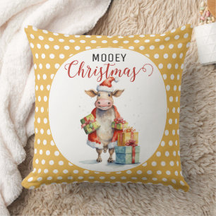 Weihnachtskuh-Wortspiel Kissen
