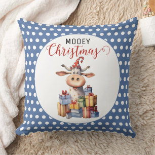 Weihnachtskuh-Wortspiel Kissen
