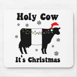 Weihnachtskühe Beliebtes Galloway Beltie Geschenk Mousepad