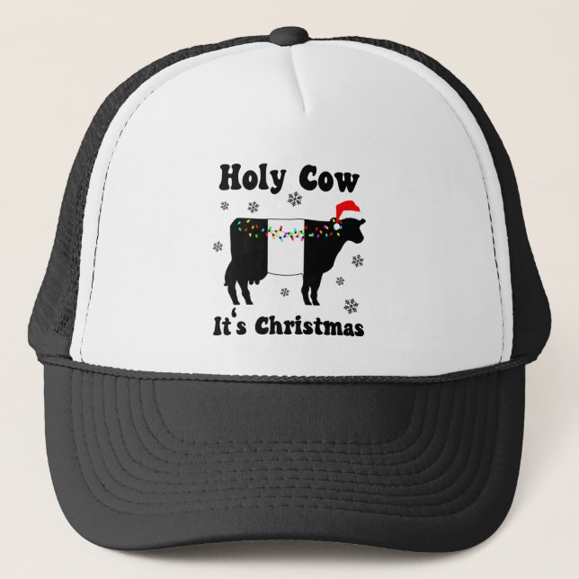Weihnachtskühe Beliebtes Galloway Beltie Geschenk Truckerkappe (Vorderseite)
