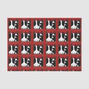 Weihnachtskühe Decoupage 10x15 Seidenpapier