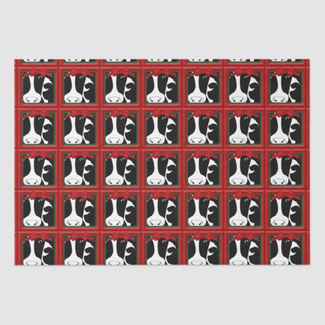 Weihnachtskühe Decoupage 15x20 Seidenpapier (Vorderseite)