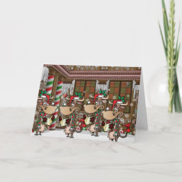 Weihnachtskühe Feiertagskarte