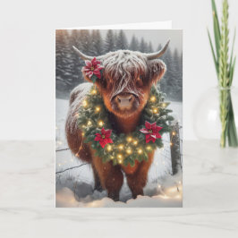 Weihnachtskühe Feiertagskarte