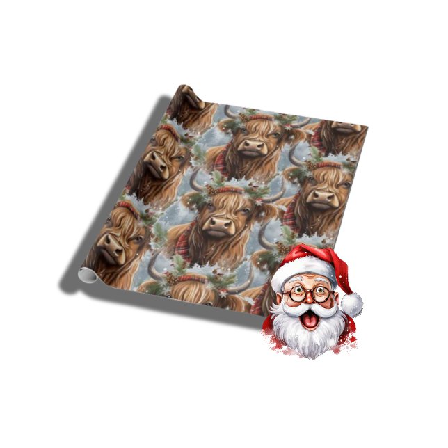 Weihnachtskühe Geschenkpapier (Christmas Heffer Cow)