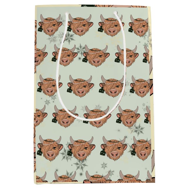 Weihnachtskühe Mittlere Geschenktüte (Vorderseite)