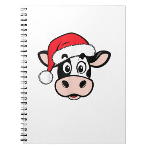 Weihnachtskühe Santa Süße Weihnachten Färsen Mädch Notizblock