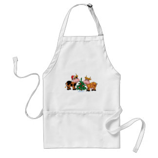 Weihnachtskühe Schürze