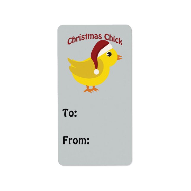 Weihnachtsküken Adressaufkleber (Vorne)