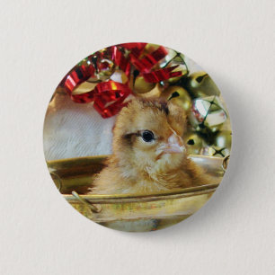 Weihnachtsküken Button