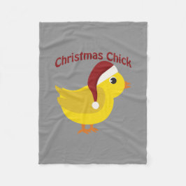 Weihnachtsküken Fleecedecke