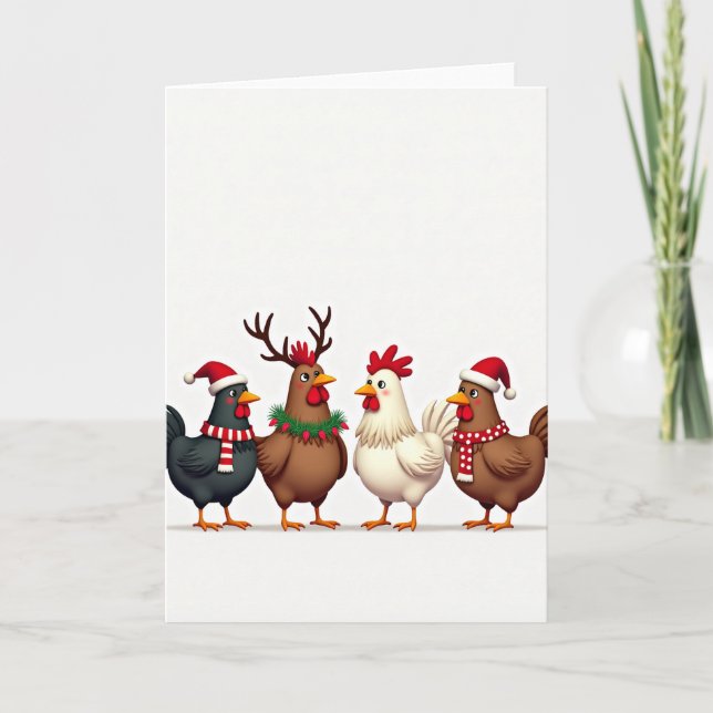 Weihnachtsküken-Karte Karte (Vorderseite)