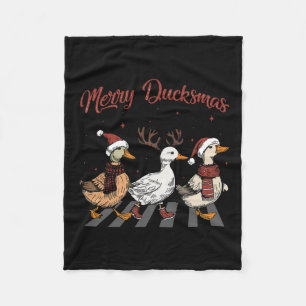 Weihnachtsküken Merry Ducksmas Funny Animals Holid Fleecedecke