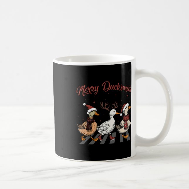 Weihnachtsküken Merry Ducksmas Funny Animals Holid Kaffeetasse (Rechts)