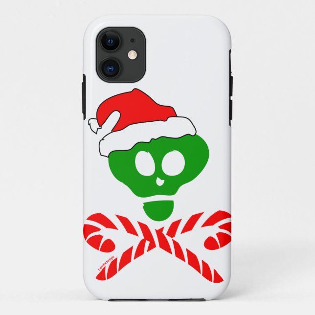 Weihnachtskull Crossbones Case-Mate iPhone Hülle (Rückseite)