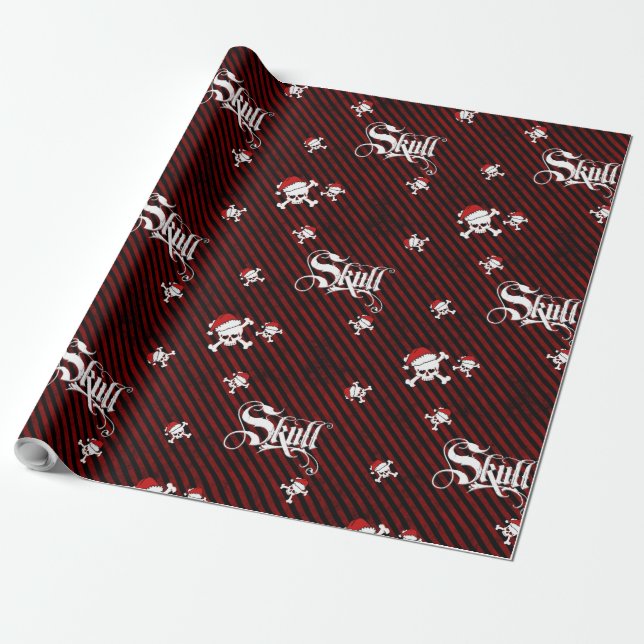 Weihnachtskull Geschenkpapier (Ungerollt)