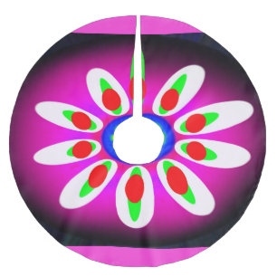 Weihnachtskunst Blume Polyester Weihnachtsbaumdecke