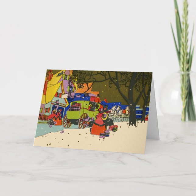 Weihnachtskunst-Deko-Gruß-Karte Feiertagskarte (Vorderseite)