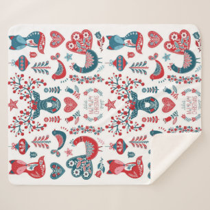 Weihnachtskunst der roten Marine Sherpadecke