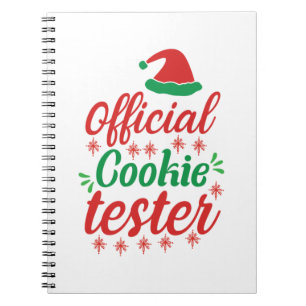 Weihnachtskunst offizieller Keks‑Tester Notizblock