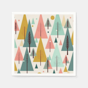 Weihnachtskunst Pflanze Ein kleiner Weihnachtsbaum Serviette