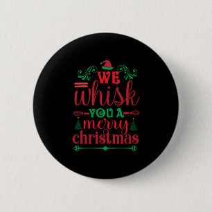 Weihnachtskunst Wir winken Ihnen ein frohes Weihna Button